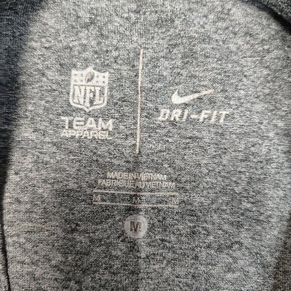 Baltimore Ravens Nike Dri-Fit Team Apparel Shirt Size Medium Purple Gray Raglan - Picture 7 of 14